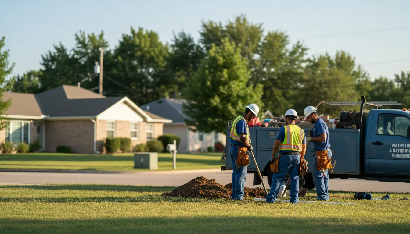 Residential water line and bathroom plumbing service in Ludlow, SD